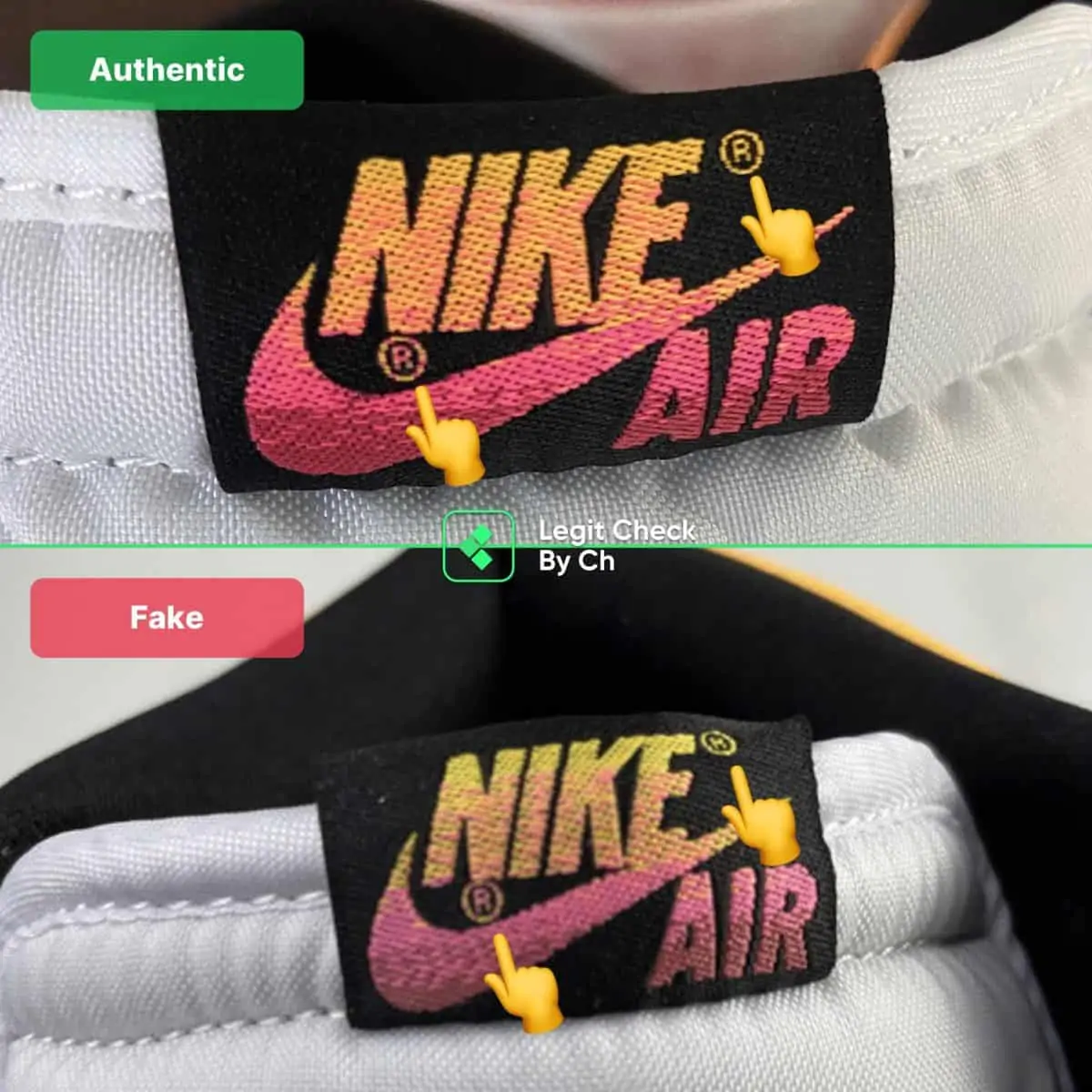 Mách bạn cách nhận biết Air Jordan 1 Light Fusion Red thật và giả Hinh anh 17: Mach ban cach nhan biet Air Jordan 1 Light Fusion Red that va gia