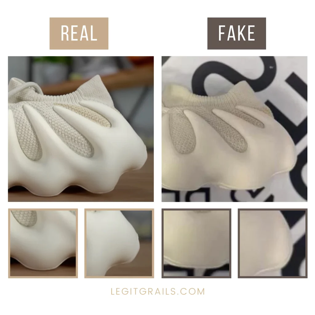 Cách phân biệt những đôi Yeezy 450 Cloud White là real hay fake Hinh anh 2: Cach phan biet nhung doi Yeezy 450 Cloud White la real hay fake