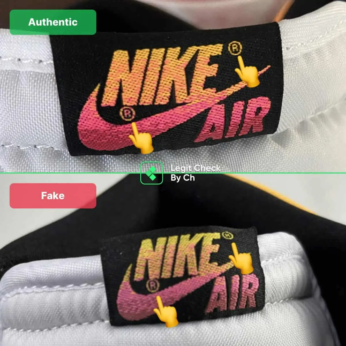 Legit check: Hướng dẫn cách phân biệt Air Jordan 1 Light Fusion Red Real và Fake Hinh anh 8: Legit check: Huong dan cach phan biet Air Jordan 1 Light Fusion Red Real va Fake