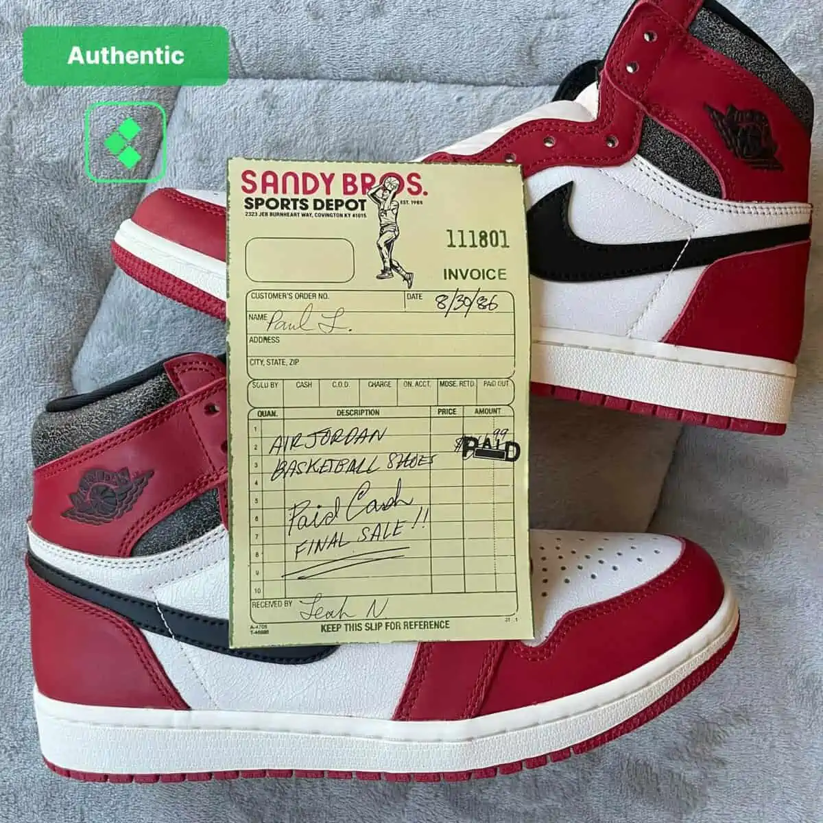 Mách bạn cách nhận biết Air Jordan 1 Lost & Found thật và giả Hinh anh 9: Mach ban cach nhan biet Air Jordan 1 Lost & Found that va gia
