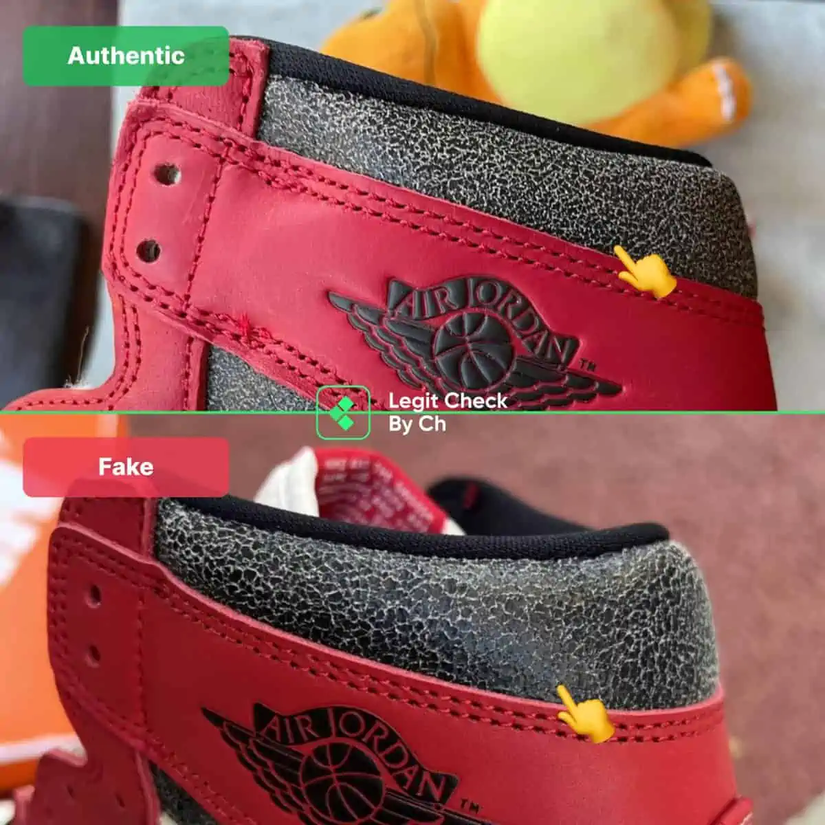 Mách bạn cách nhận biết Air Jordan 1 Lost & Found thật và giả Hinh anh 5: Mach ban cach nhan biet Air Jordan 1 Lost & Found that va gia