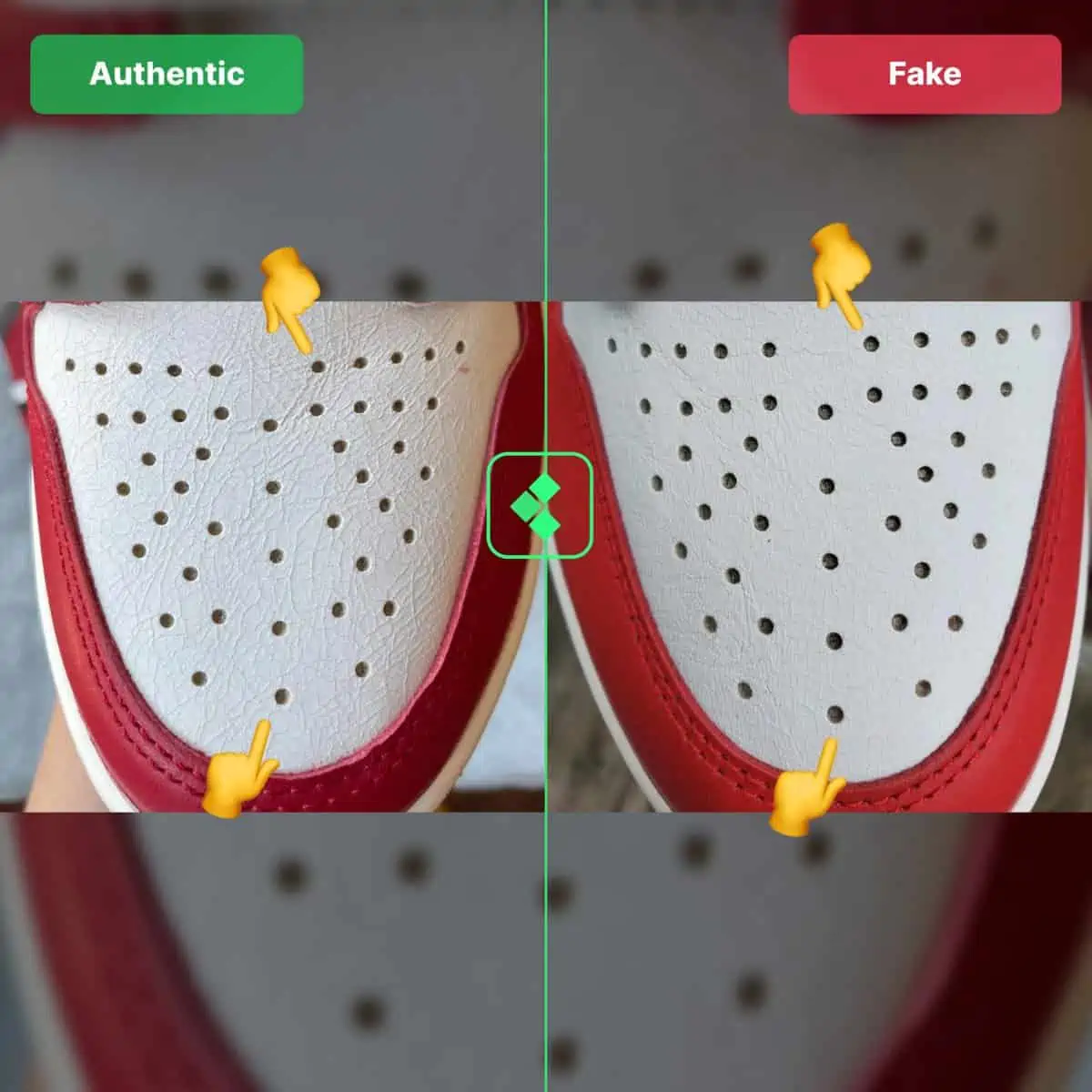 Mách bạn cách nhận biết Air Jordan 1 Lost & Found thật và giả Hinh anh 7: Mach ban cach nhan biet Air Jordan 1 Lost & Found that va gia