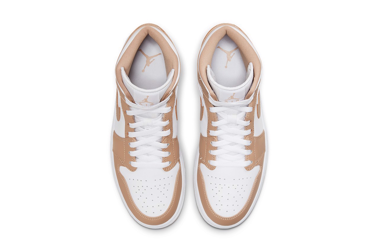 Cảm hứng mùa thu tràn ngập trên đôi Air Jordan 1 Mid mang tên "Hemp" Hinh anh 4: Cam hung mua thu tran ngap tren doi Air Jordan 1 Mid mang ten "Hemp"