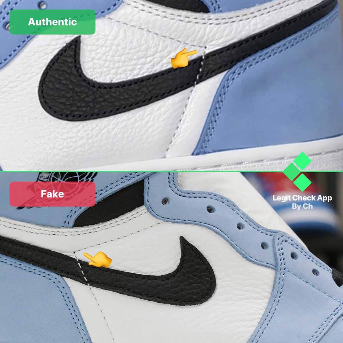 Legitcheck: Hướng dẫn cách phân biệt Air Jordan 1 University Blue Real và Fake Hinh anh 4: Legitcheck: Huong dan cach phan biet Air Jordan 1 University Blue Real va Fake