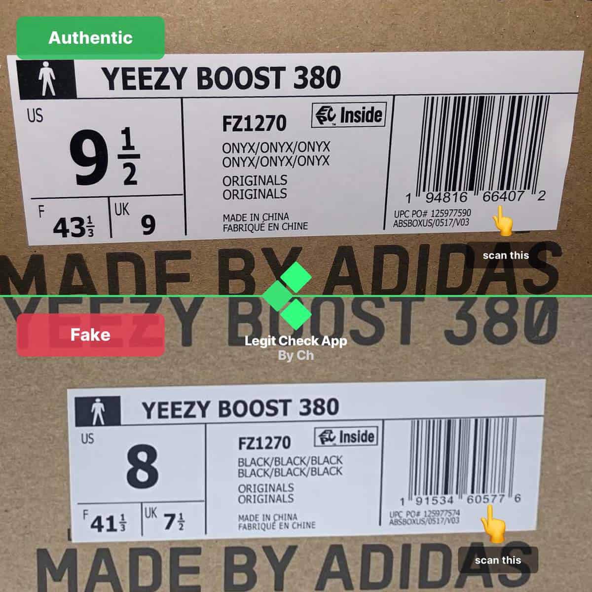 Legitcheck: Cách phân biệt Yeezy Boost 380 Onyx real và fake Hinh anh 2: Legitcheck: Cach phan biet Yeezy Boost 380 Onyx real va fake