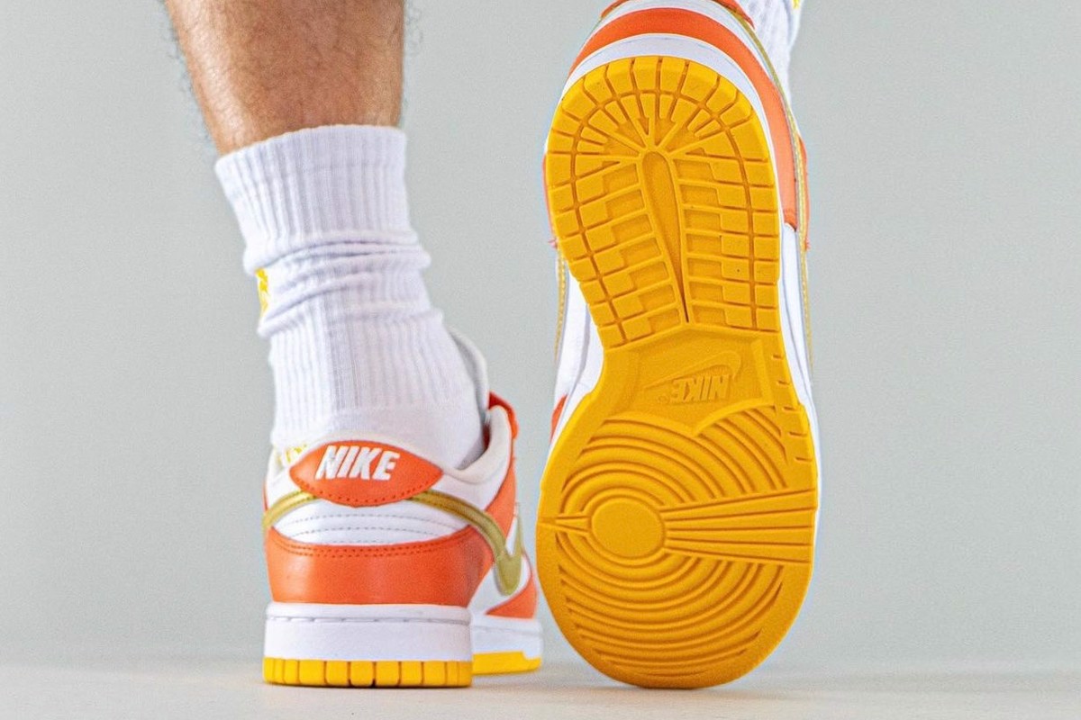 Cái nhìn tổng quan về Nike Dunk Low với phối màu "Golden Orange" mới Hinh anh 5: Cai nhin tong quan ve Nike Dunk Low voi phoi mau "Golden Orange" moi