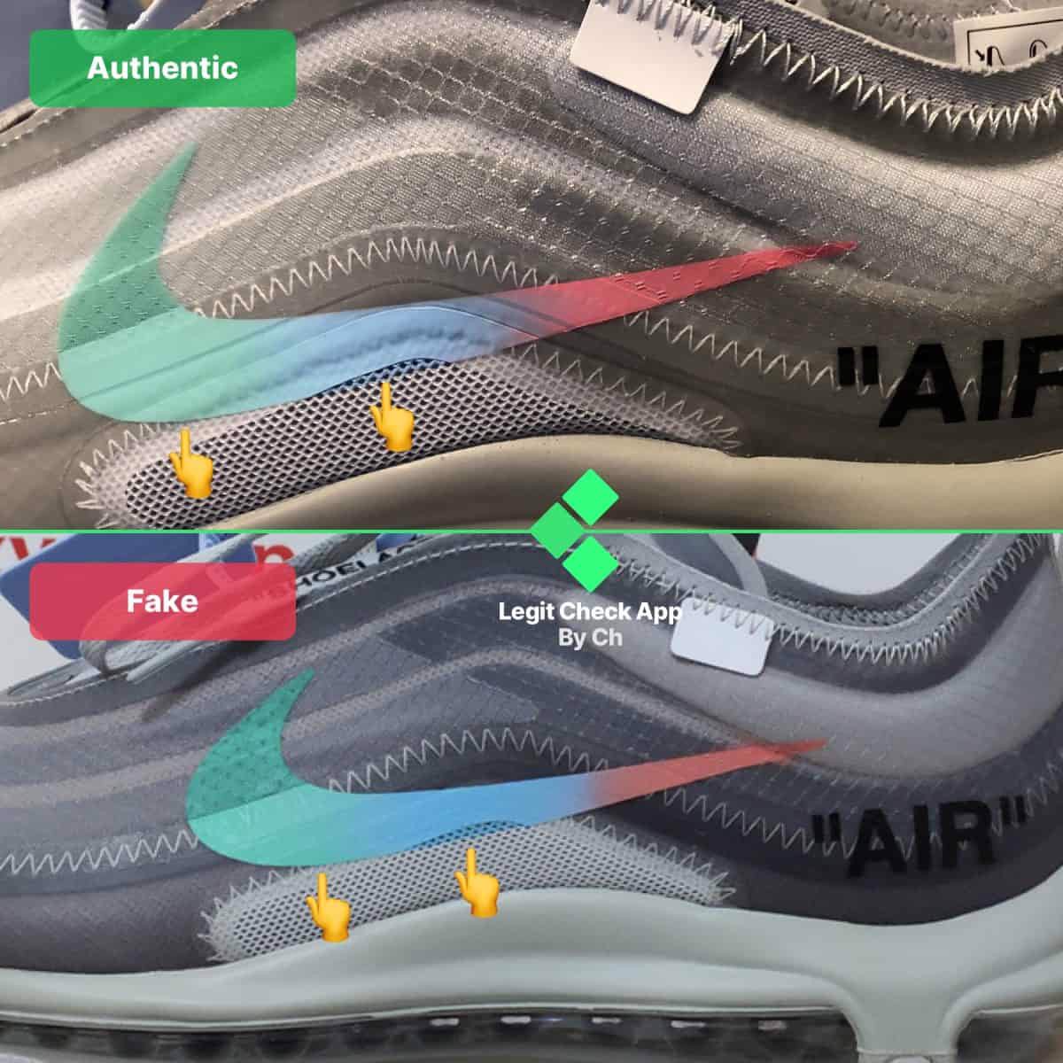 Legitcheck: Cách phân biệt Off White Nike Air Max 97 Menta real và fake Hinh anh 5: Legitcheck: Cach phan biet Off White Nike Air Max 97 Menta real va fake