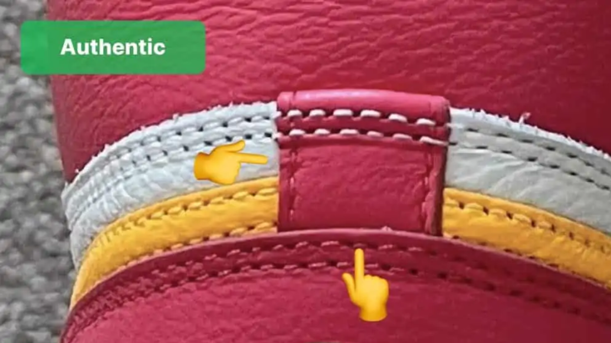 Mách bạn cách nhận biết Air Jordan 1 Light Fusion Red thật và giả Hinh anh 15: Mach ban cach nhan biet Air Jordan 1 Light Fusion Red that va gia