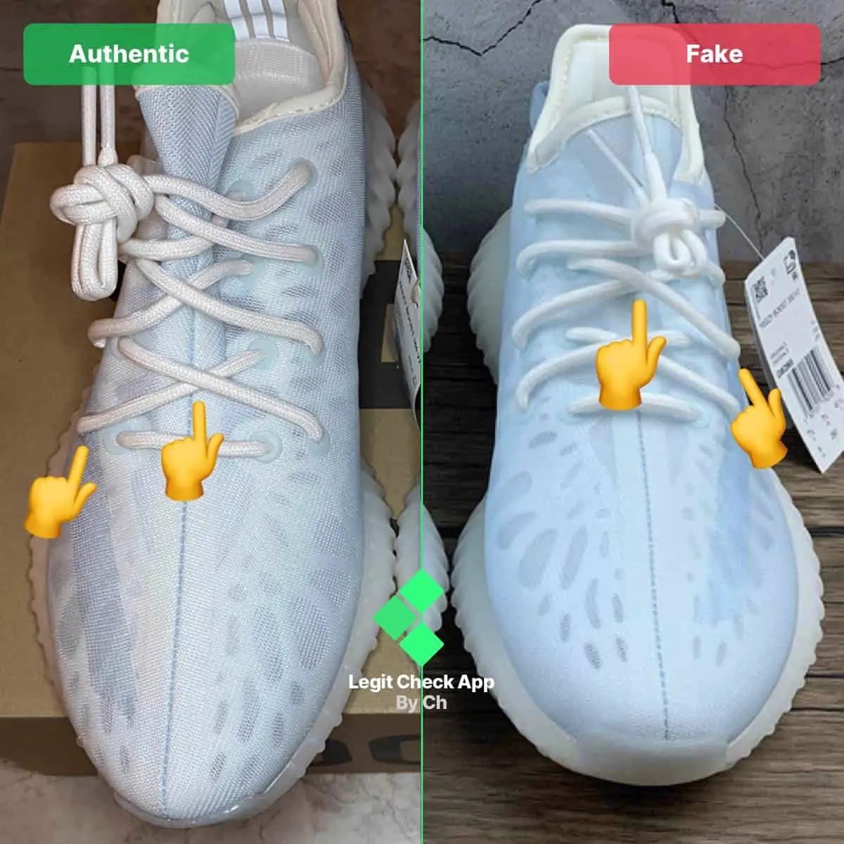 Legitcheck: Cách phân biệt Yeezy Boost 350 V2 Mono Ice real và fake Hinh anh 5: Legitcheck: Cach phan biet Yeezy Boost 350 V2 Mono Ice real va fake