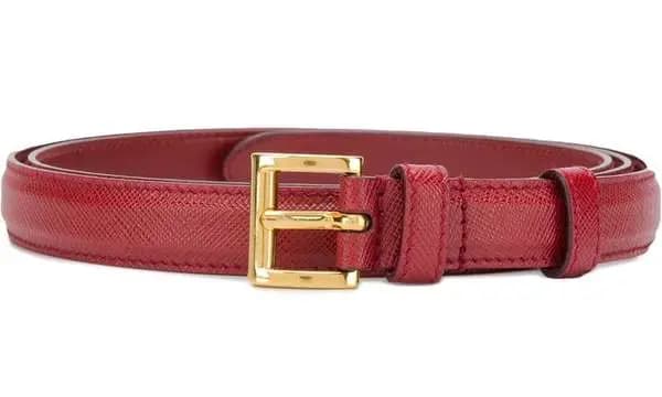 Thắt Lưng Prada Square Buckle Red Calfskin Belt 1CC291053F068Z