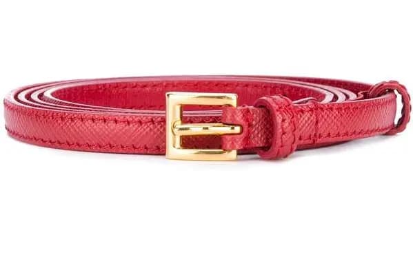 Thắt Lưng Prada Gold Buckle Red Saffiano Belt 1C4067053F068Z
