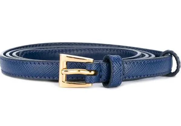 Thắt Lưng Prada Blue Saffiano Leather Belt 1C5711053F0016