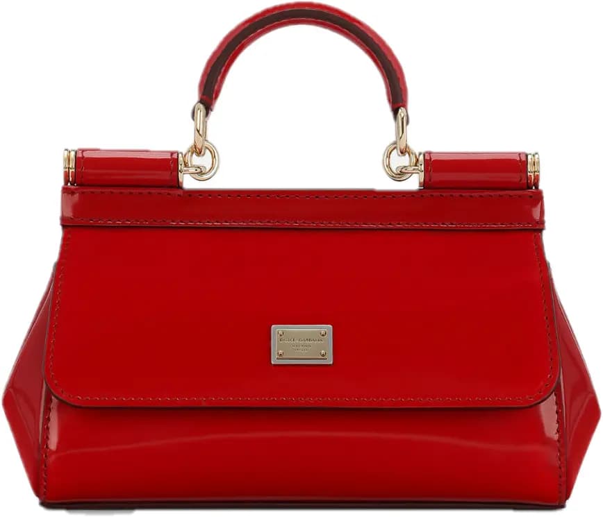 Túi Dolce &amp; Gabbana Small Polished Calfskin Sicily Bag 'Red' BB7117A10378M307