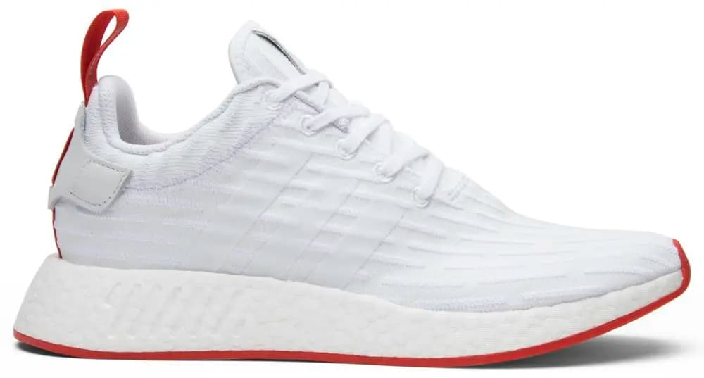 Giày Adidas NMD R2 Runner Primeknit 'White Red' BA7253