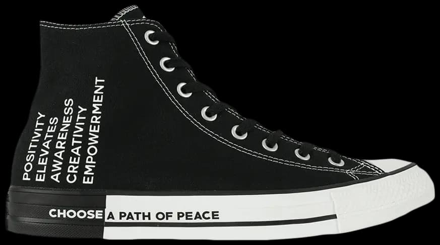 Giày Converse Chuck Taylor All Star High 'Seek Peace Black' 165766C