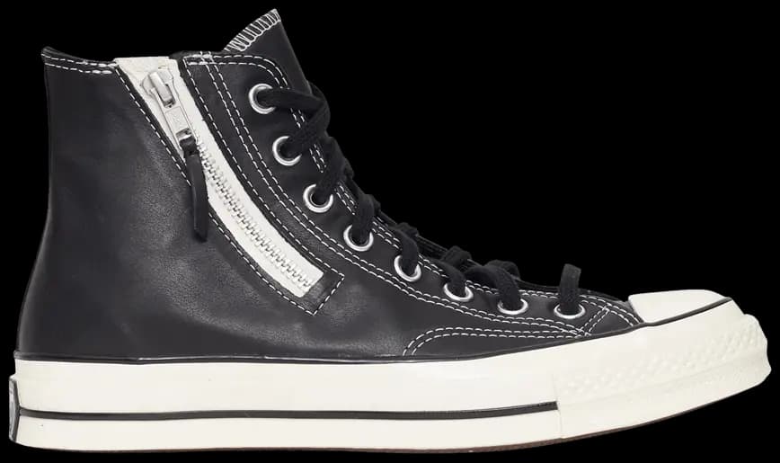Giày Converse Chuck 70 Side Zip High 'Black Egret' 166721C