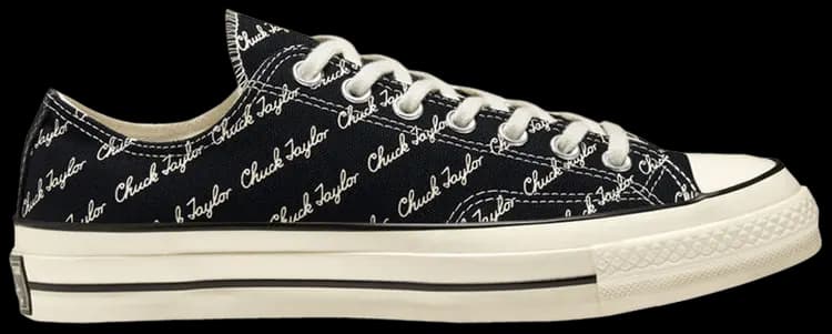 Giày Converse Chuck 70 Low 'Scripted Signature Print Black Egret' 167698C