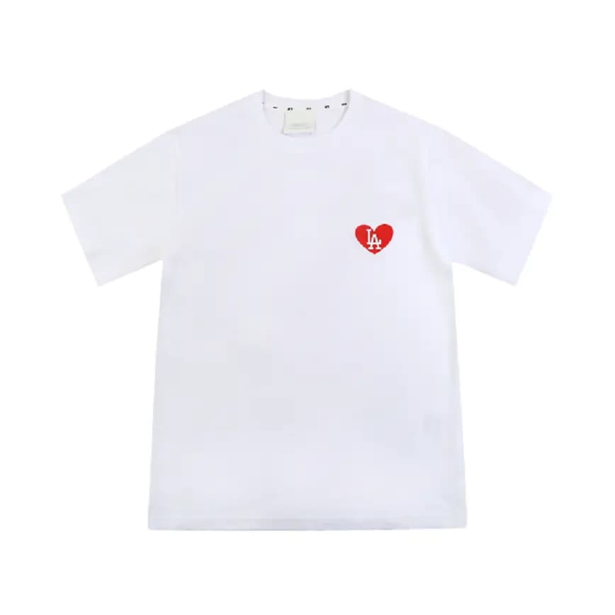 Áo MLB Heart Short Sleeve T Shirt LA Dodgers 31TSH1031-07W