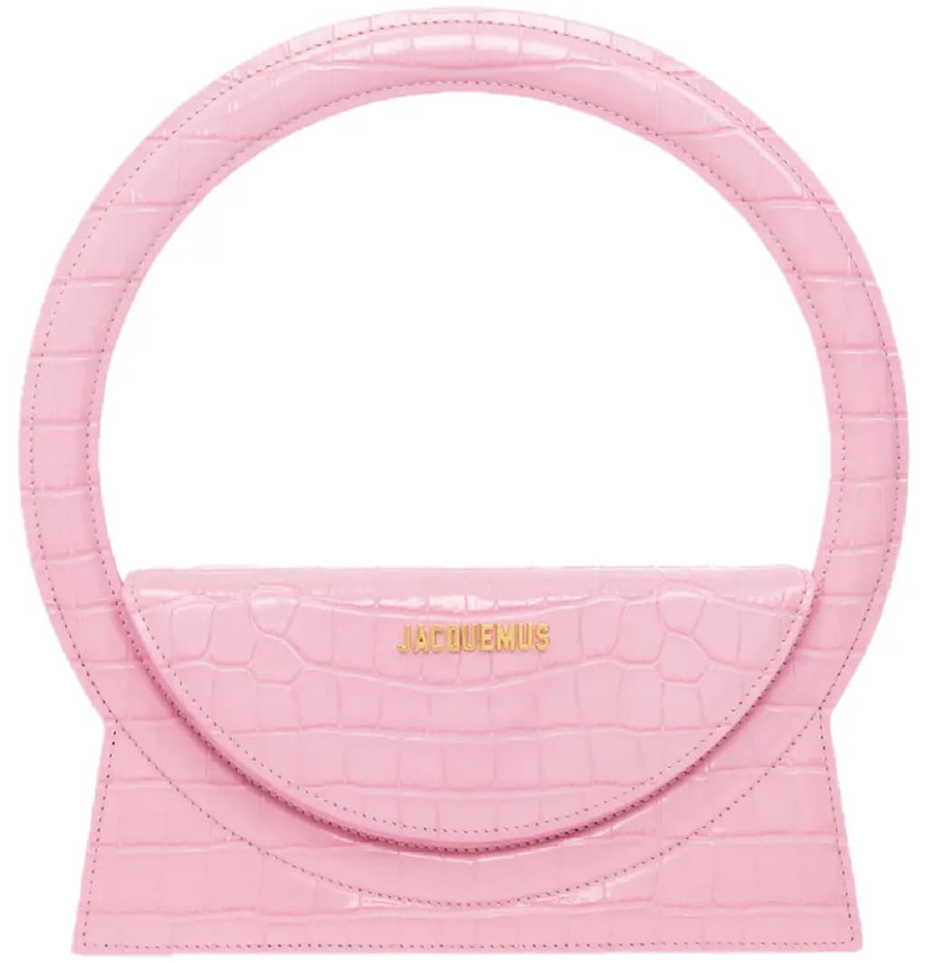 Túi Jacquemus Le Sac Rond 'Croco Pink' 221BA015-3101-430