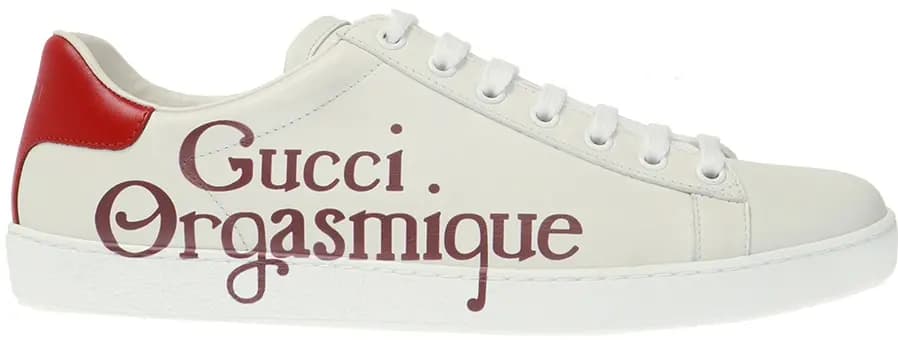 Giày Gucci Sneakes Women Leather White Red 623234-AYO10-9087