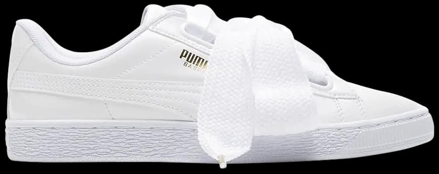 Giày Puma Basket Heart Patent Leather White 363073-02