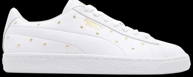 Giày Puma Basket Studs 'White' 369298-01