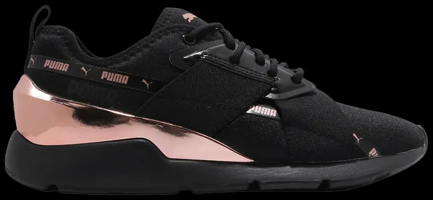 Giày Puma Wmns Muse X-2 Metallic 'Black Rose Gold' 370838-01