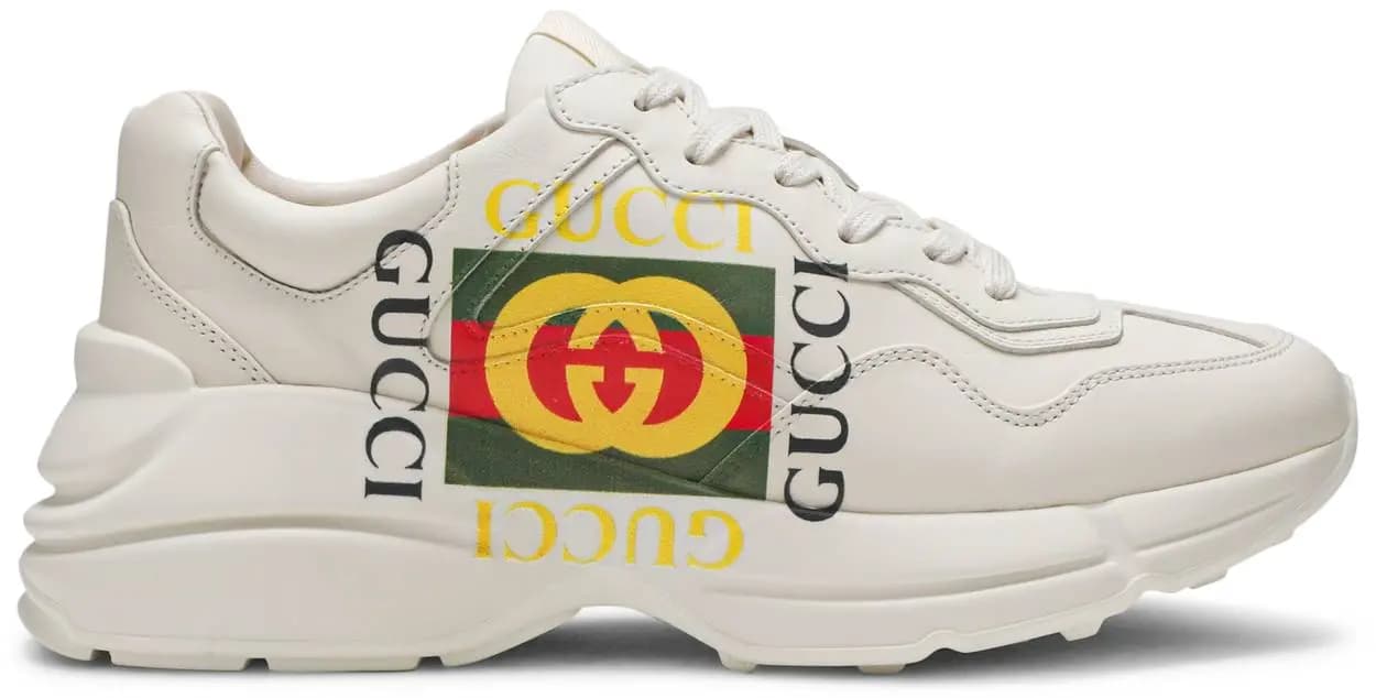 Giày Gucci Rhyton Leather Sneaker Vintage Logo 500878-DRW00-9522