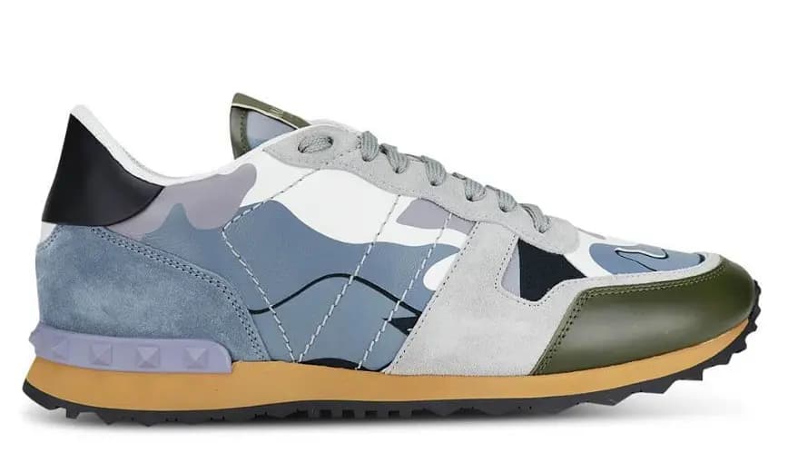 Giày Valentino Men's Grey Olive Rockrunner Sneakers WY2S0723TCC57H