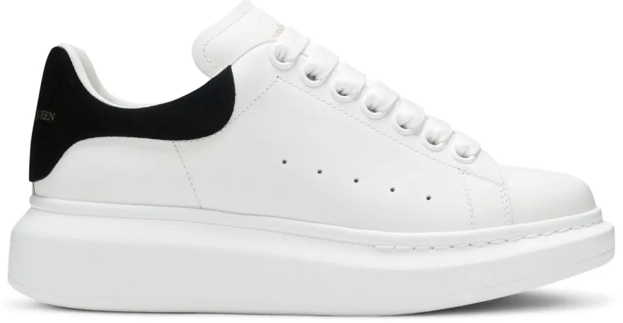 Giày Alexander McQueen Wmns Oversized Sneaker 'White Black' 553770-WHGP7-9061