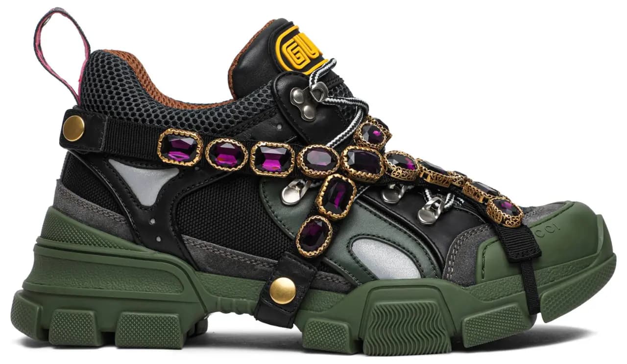 Giày Gucci Wmns Flashtrek Crystals 'Green' 537355-GGZ30-1261