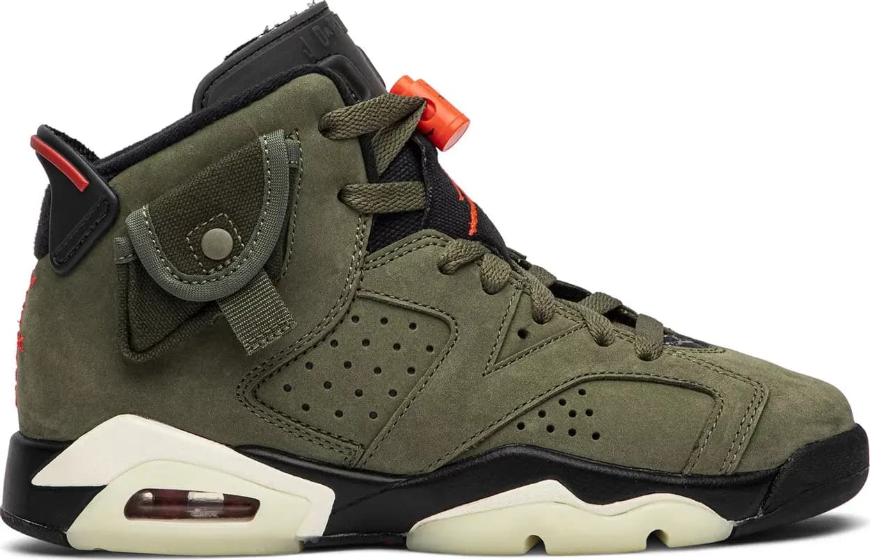 Giày Nike Air Jordan 6 Retro GS x Travis Scott 'Olive' CN1085-200