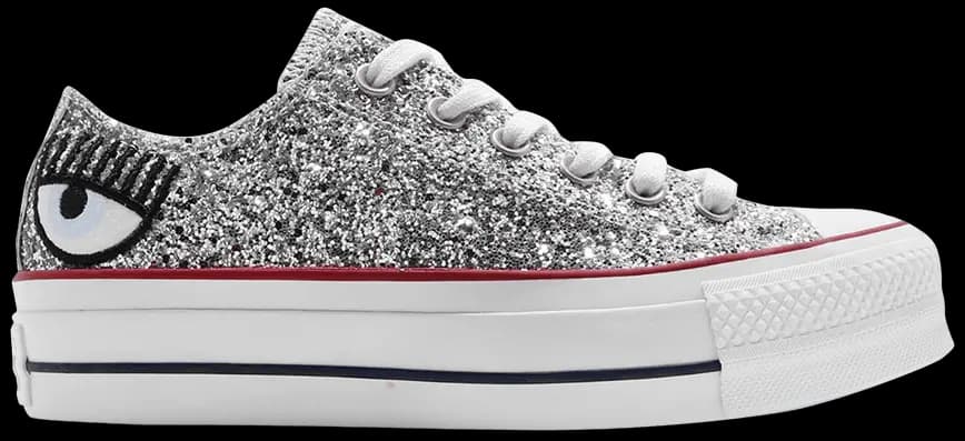 Giày Converse Chiara Ferragni 'Silver Red' 563833C