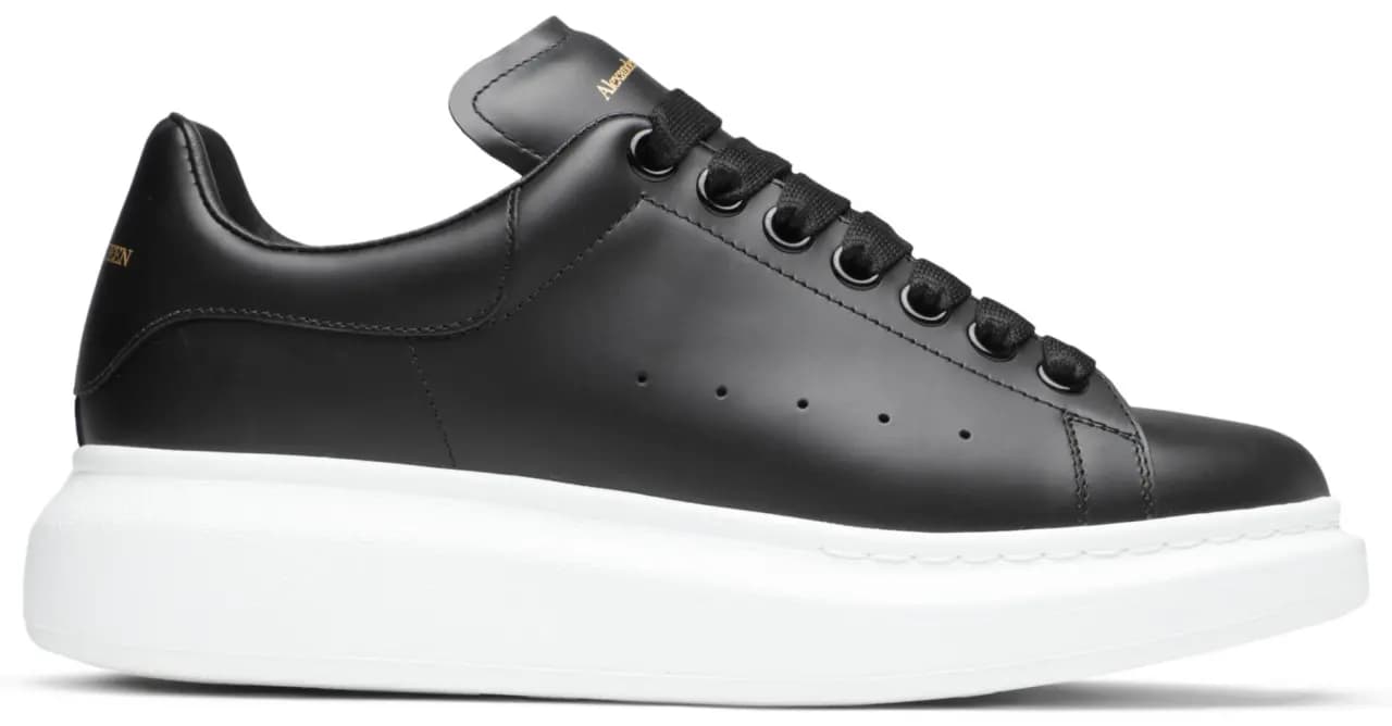 Giày Alexander McQueen Wmns Oversized Sneaker 'Black' 553770-WHGP0-1000