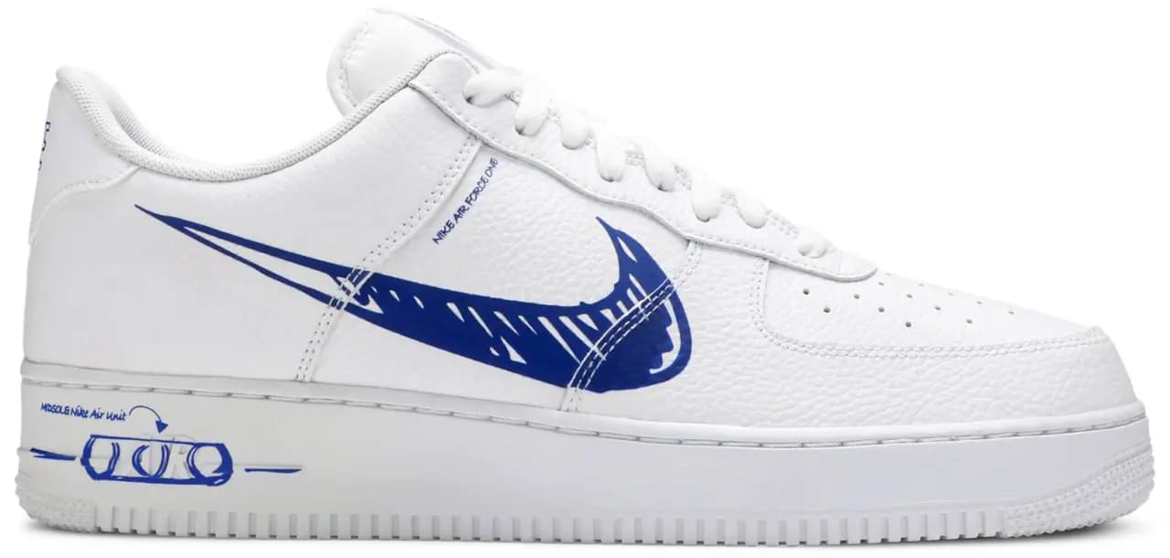 Giày Nike Air Force 1 Low 'Sketch Royal' CW7581-100