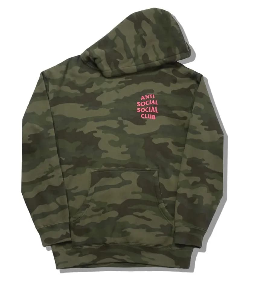 Áo Anti Social Social Club Green Camo Hoodie ASSC005