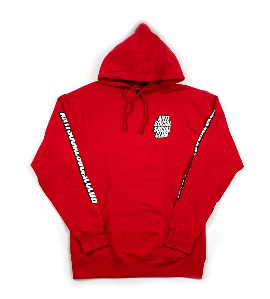 Áo Anti Social Social Club Block Me Red Hoodie ASSC94