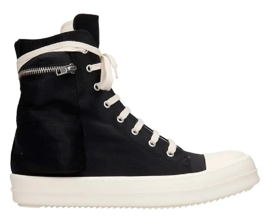 Giày Rick Owens Black High Top Sneakers DU21S2801