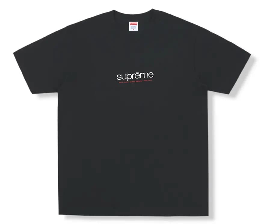 Áo Supreme Five Boroughs Tee Black