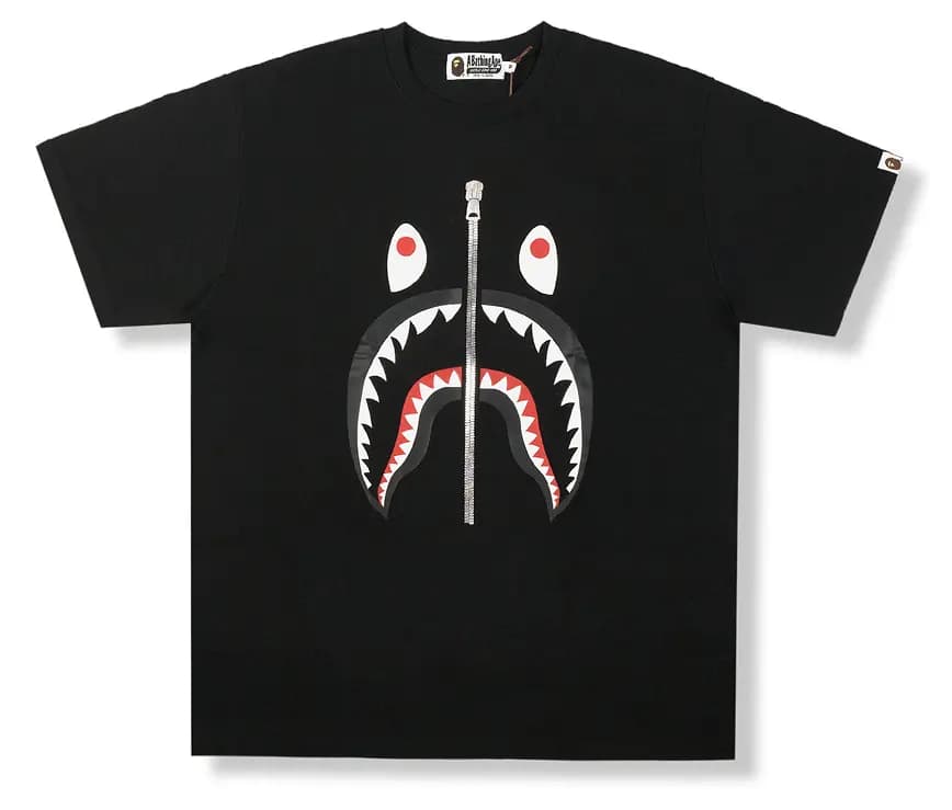 Áo Bape Shark Heavy Weight Relaxed Tee Black