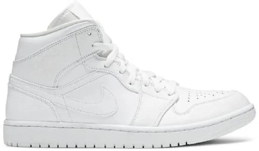 Giày Nike Air Jordan 1 Mid 'Triple White' 554724-130