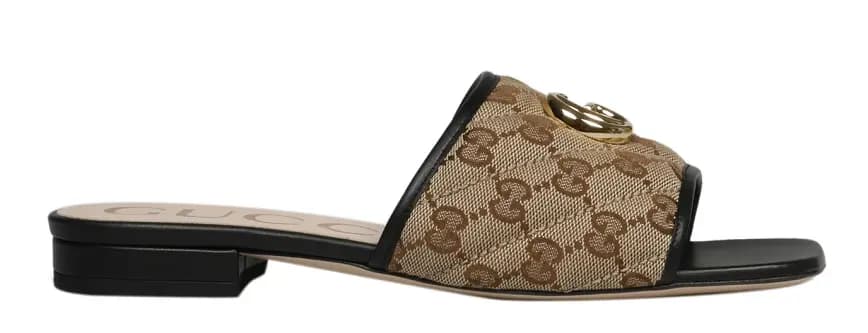 Dép Gucci Women's GG Matelassé Canvas Slide Sandal  619893-KQWM0-9765