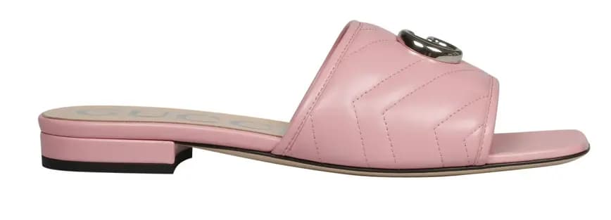 Dép Gucci Double G Matelasse Leather Pink 627827-BKO00-5815