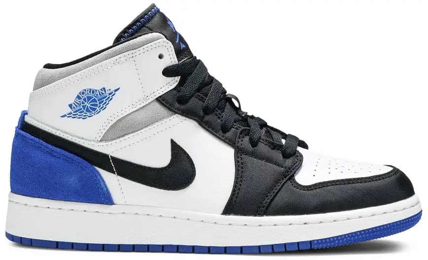 Giày Nike Air Jordan 1 Mid SE GS 'Royal Black Toe' BQ6931-102
