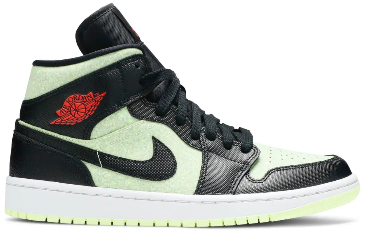 Giày Nike Wmns Air Jordan 1 Mid SE 'Black Barely Volt' CV5276-003