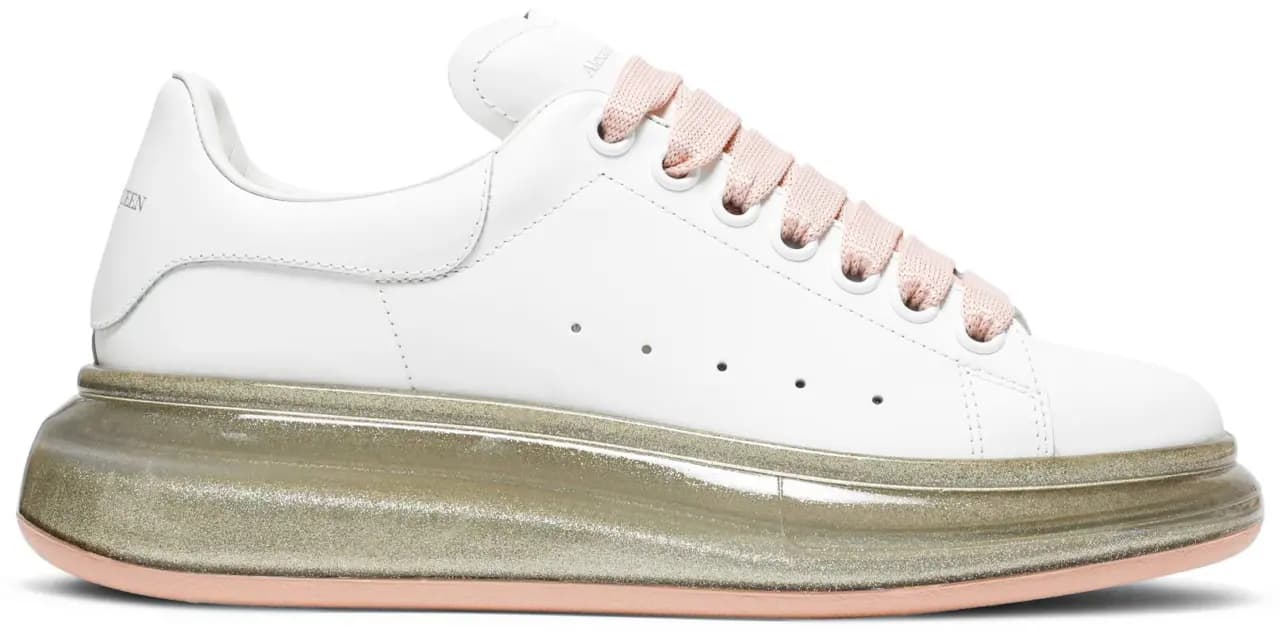 Giày Alexander McQueen Oversized Sneaker ' Rose Gold Glitter'