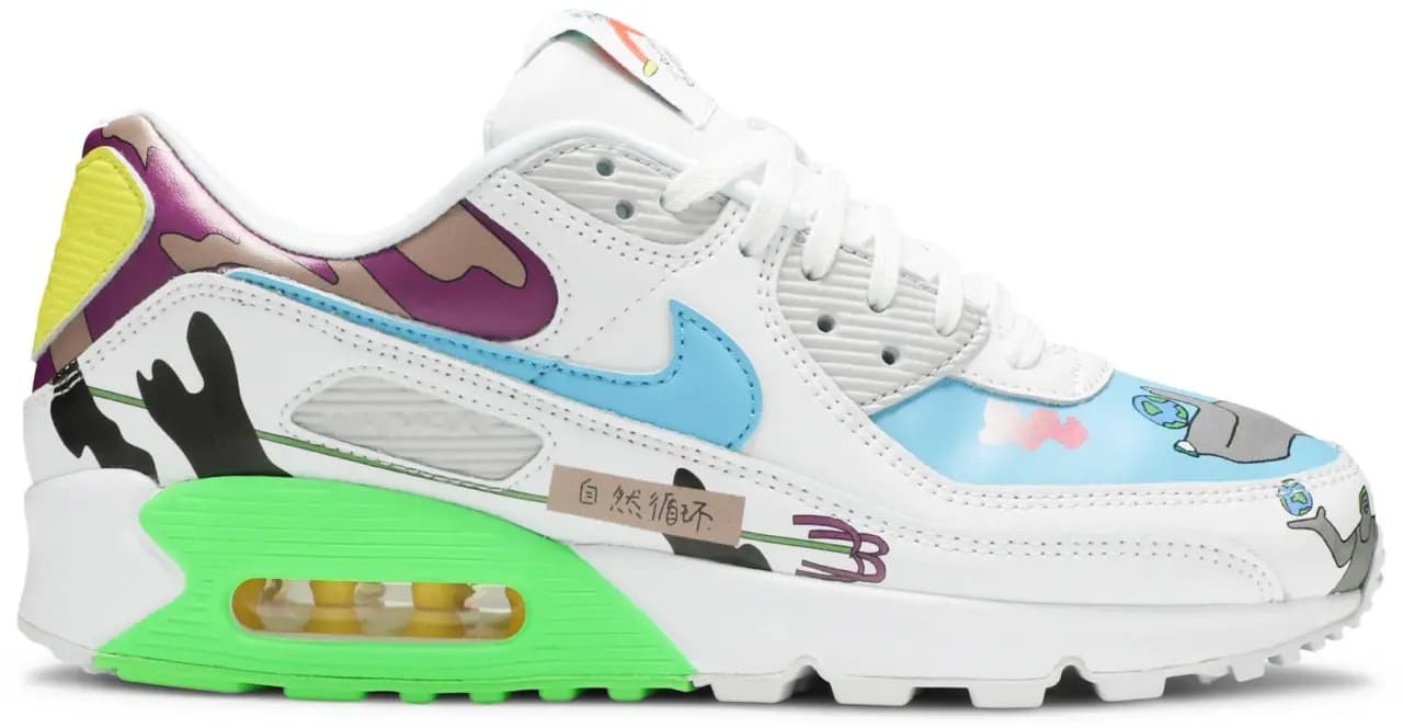 Giày Ruohan Wang x Nike Air Max 90 Flyleather 'Multicolor' CZ3992-900