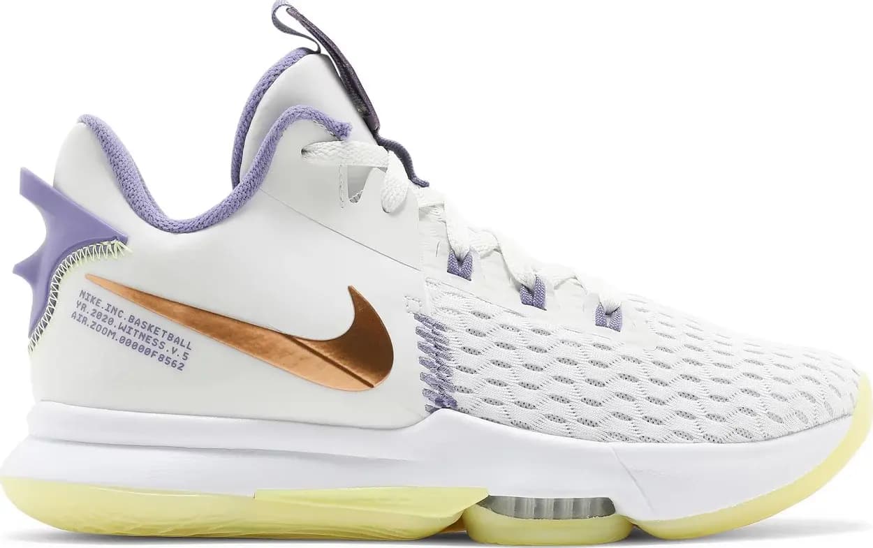 Giày Nike LeBron Witness 5 'Summit White Metallic Bronze' CQ9380-102