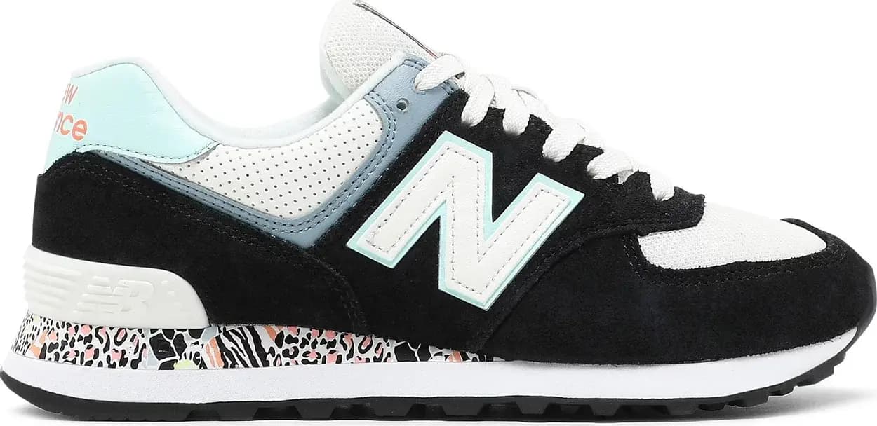 Giày New Balance 574 Classic 'Black White Mint' WL574CA2