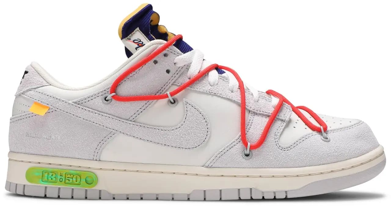 Giày Nike Off-White x Dunk Low 'Lot 13 Of 50' DJ0950-110